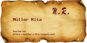 Müller Rita névjegykártya