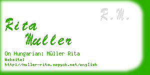 rita muller business card